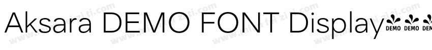 Aksara DEMO FONT Display字体转换